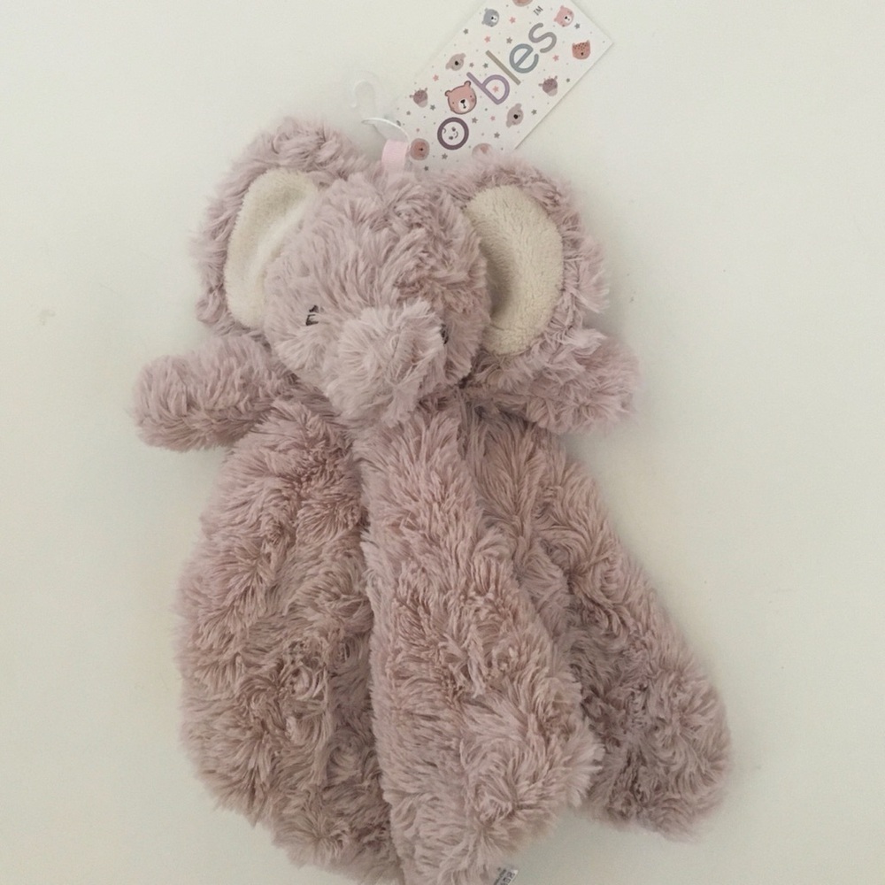 Oobles Lovey Pink Elephant Super Soft Baby Toy Rattle NEW | Danbar